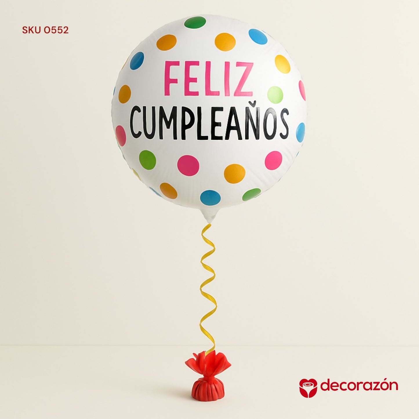 Globo con helio Motivo Cumpleaños 18”