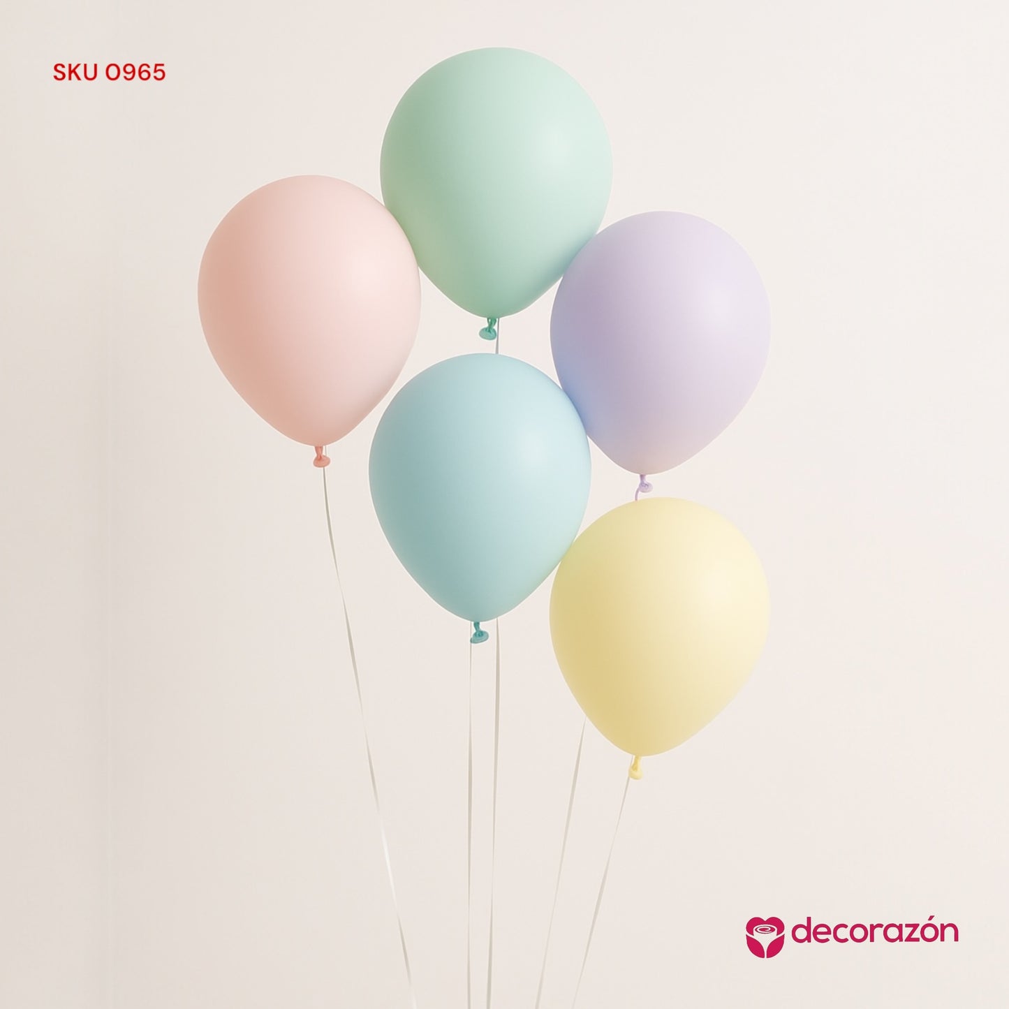 Ramillete 5 globos multicolor