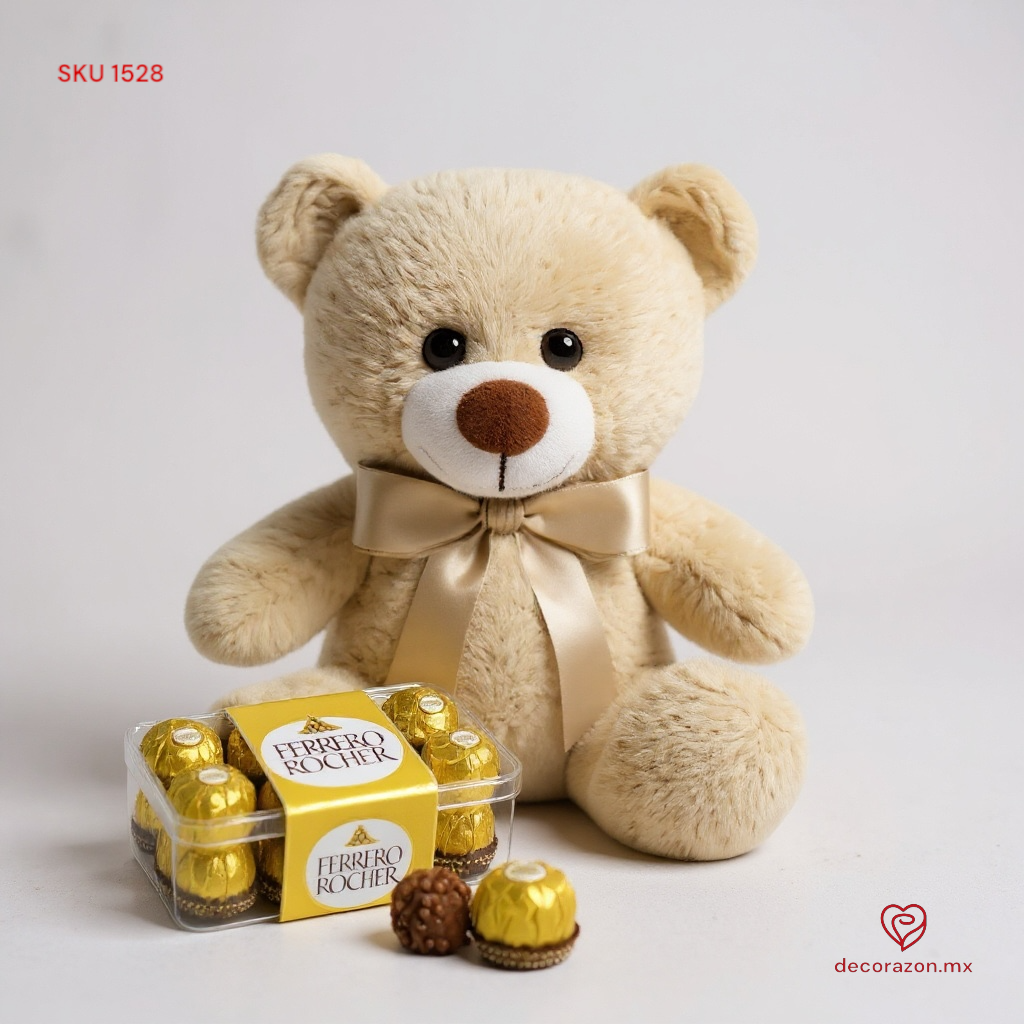 Osito de peluche y caja de 16 Ferrero