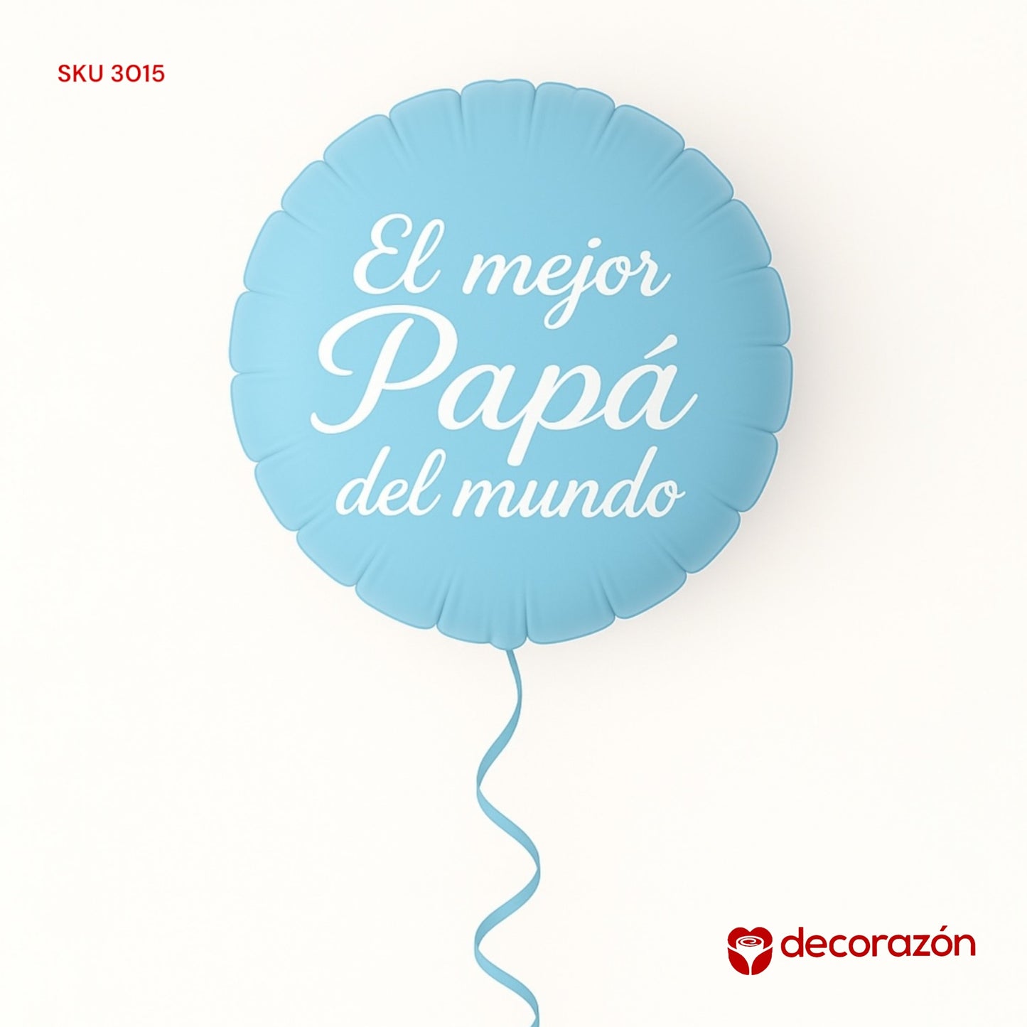 Globo redondo azul El mejor Papá del mundo