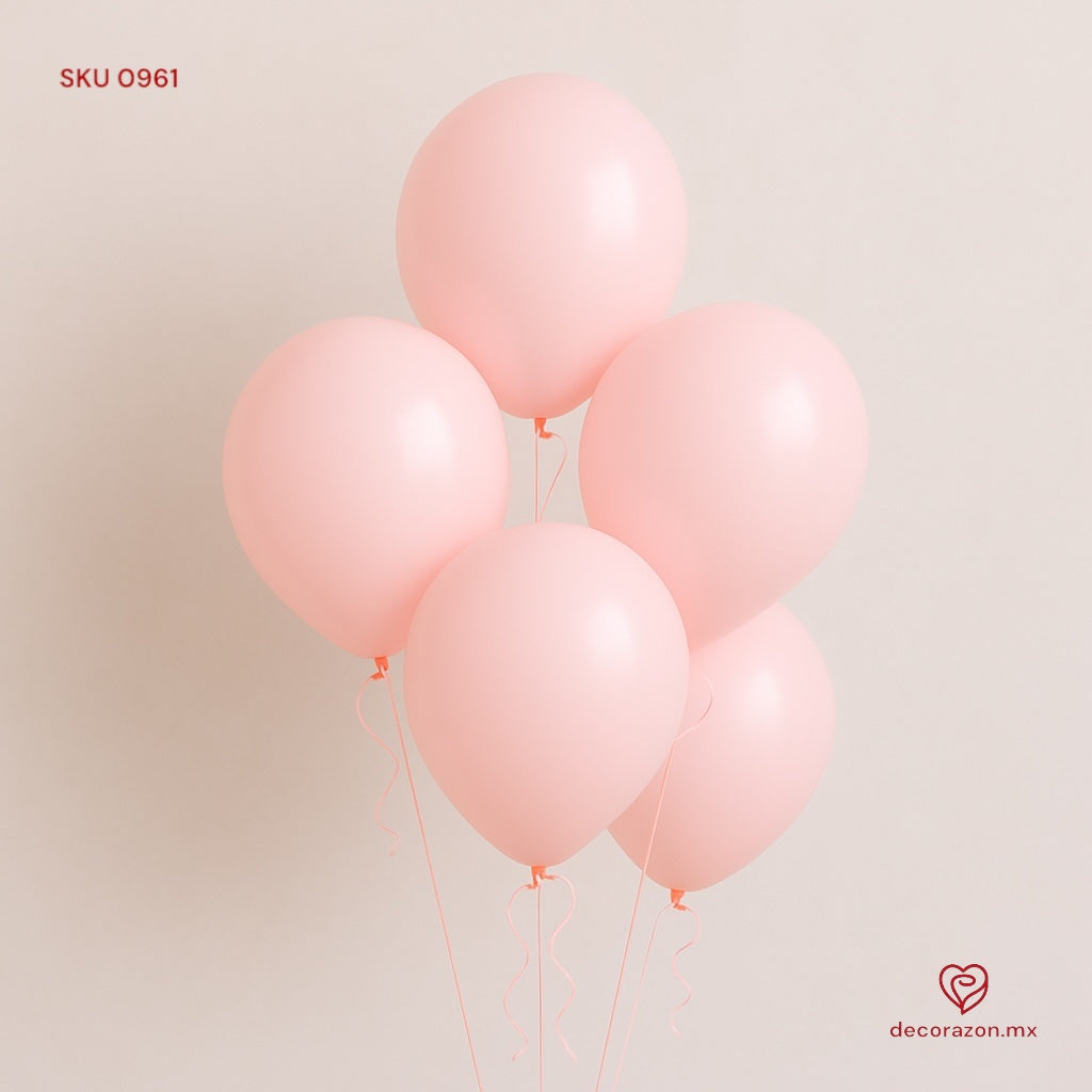 Ramillete de 5 globos rosas