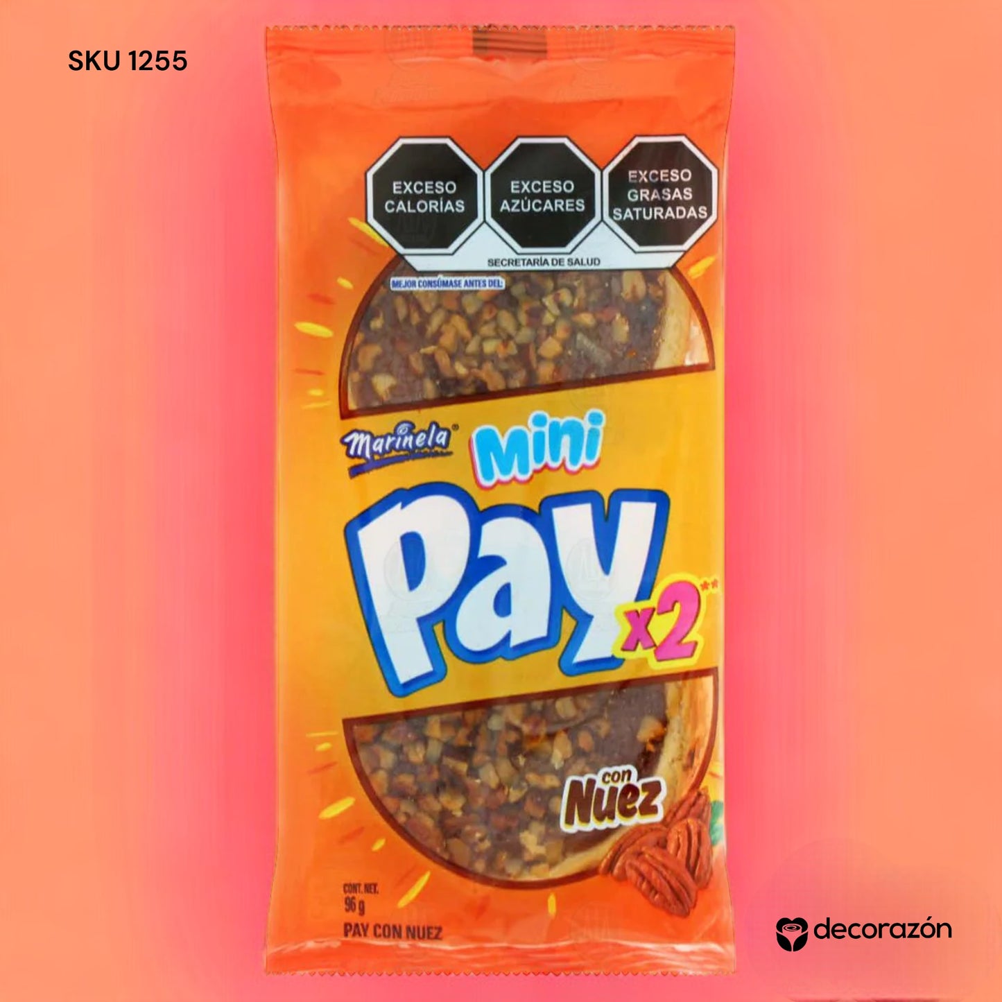 Mini Pay Marinela con Nuez 96 gr