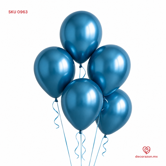 Ramillete 5 globos Azul