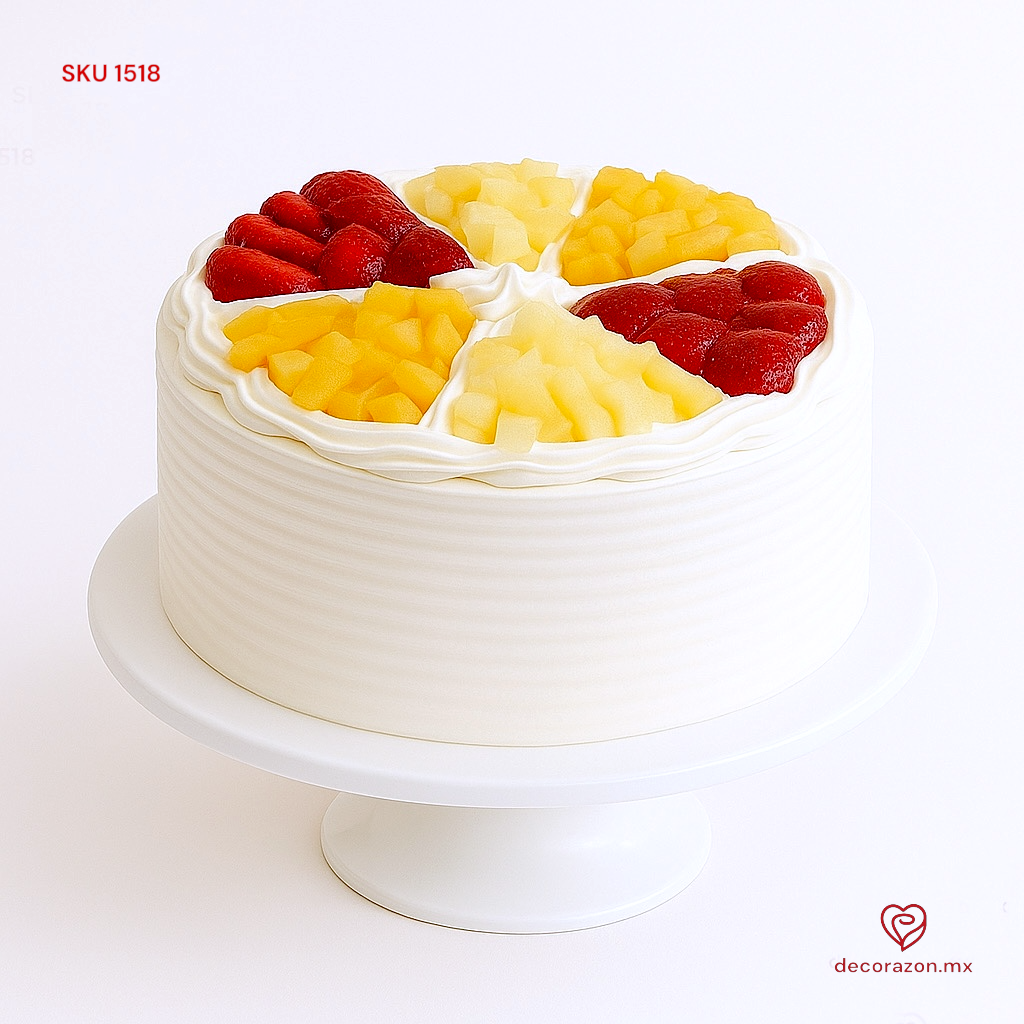 Pastel 3 leches con fruta