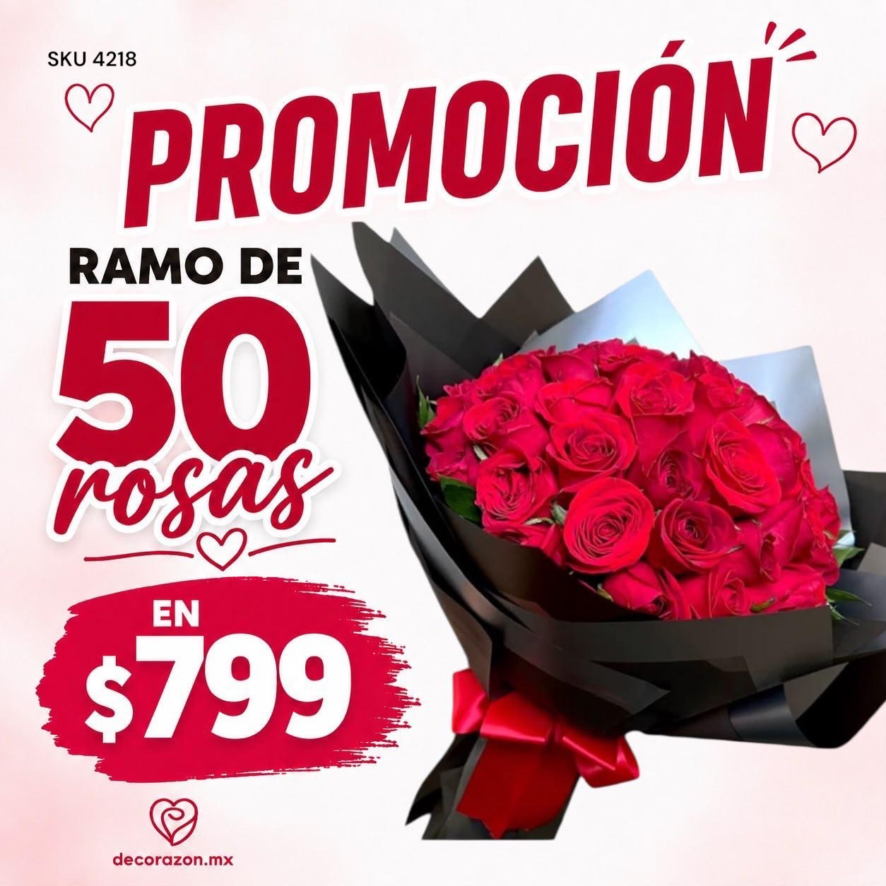 Promoción 50 rosas