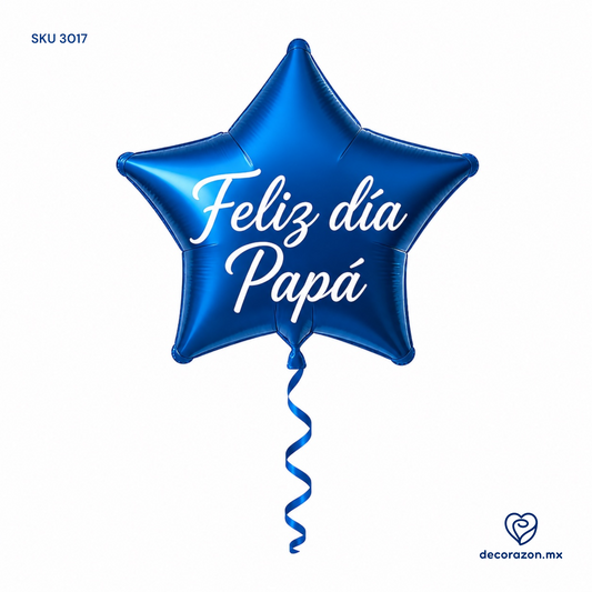 Globo estrella Azul 18’ Feliz día Papá