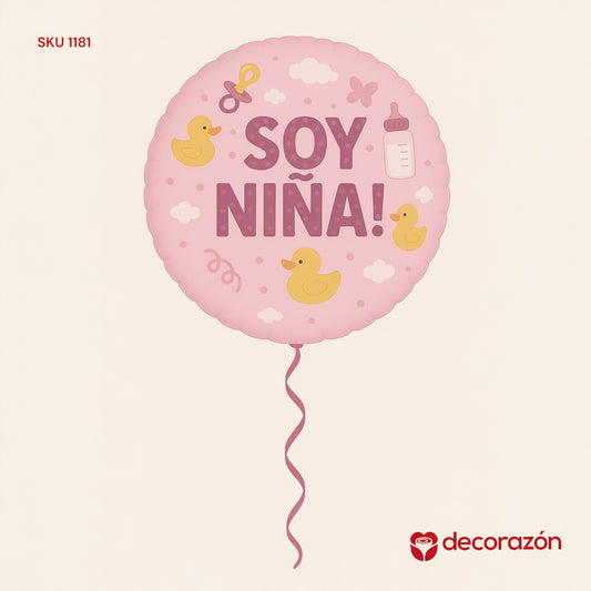 Globo 18’ con helio Soy niña