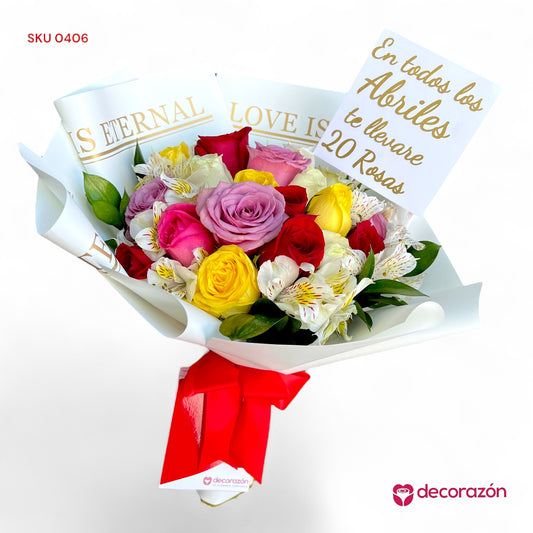 20 rosas de Abril colores