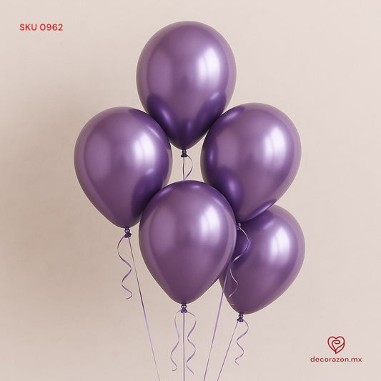 Ramillete 5 globos Morados