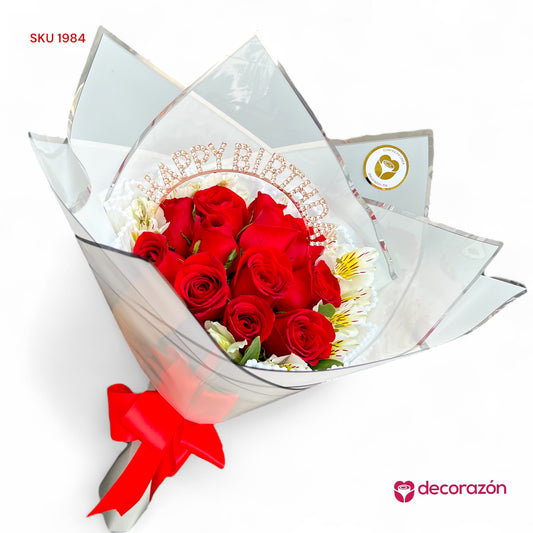 Happy Birthday Rosa roja