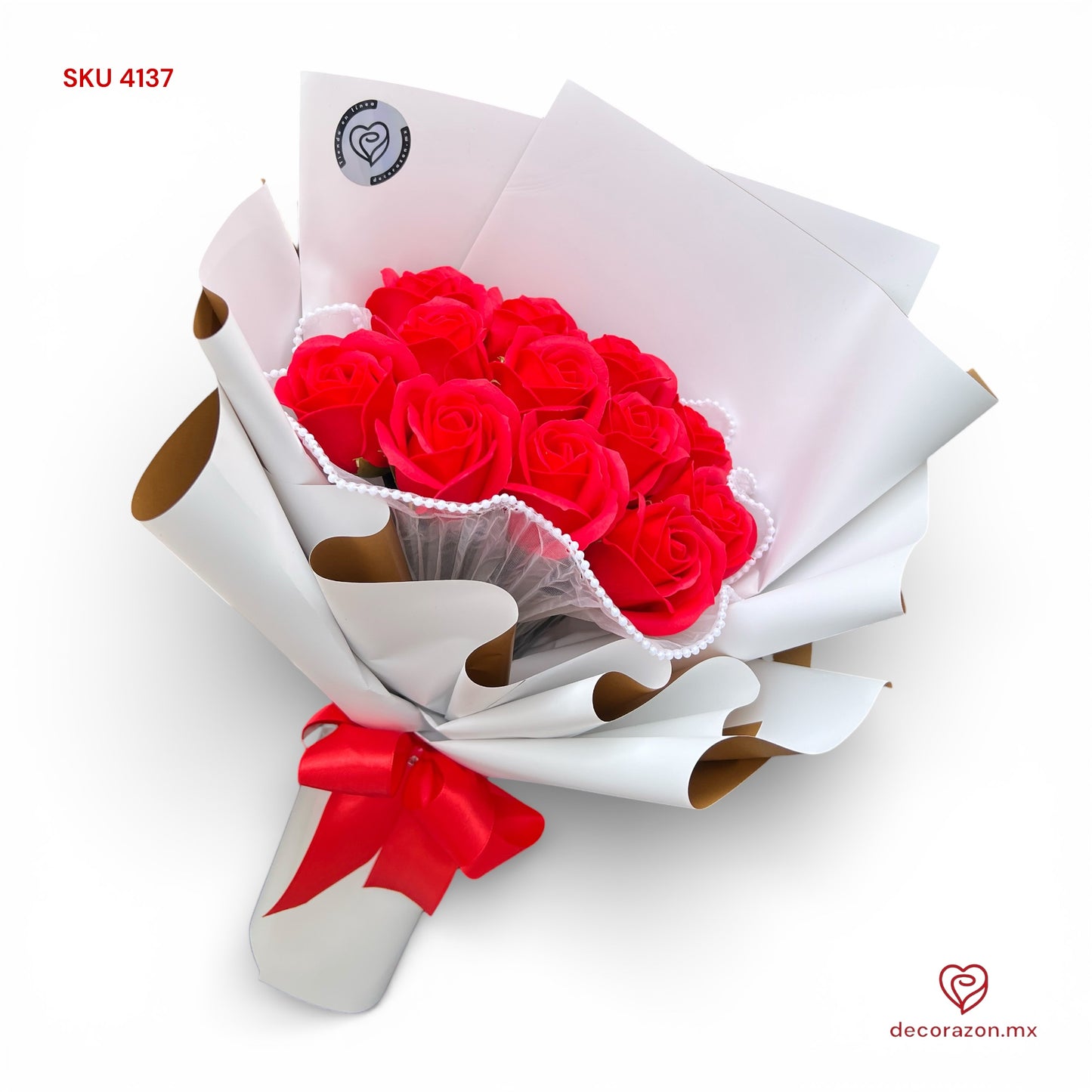 Ramo rosas rojas de jabón