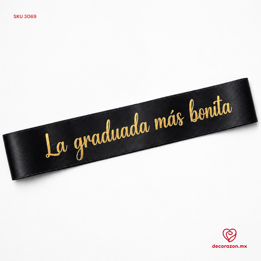 Listón negro la graduada más bonita
