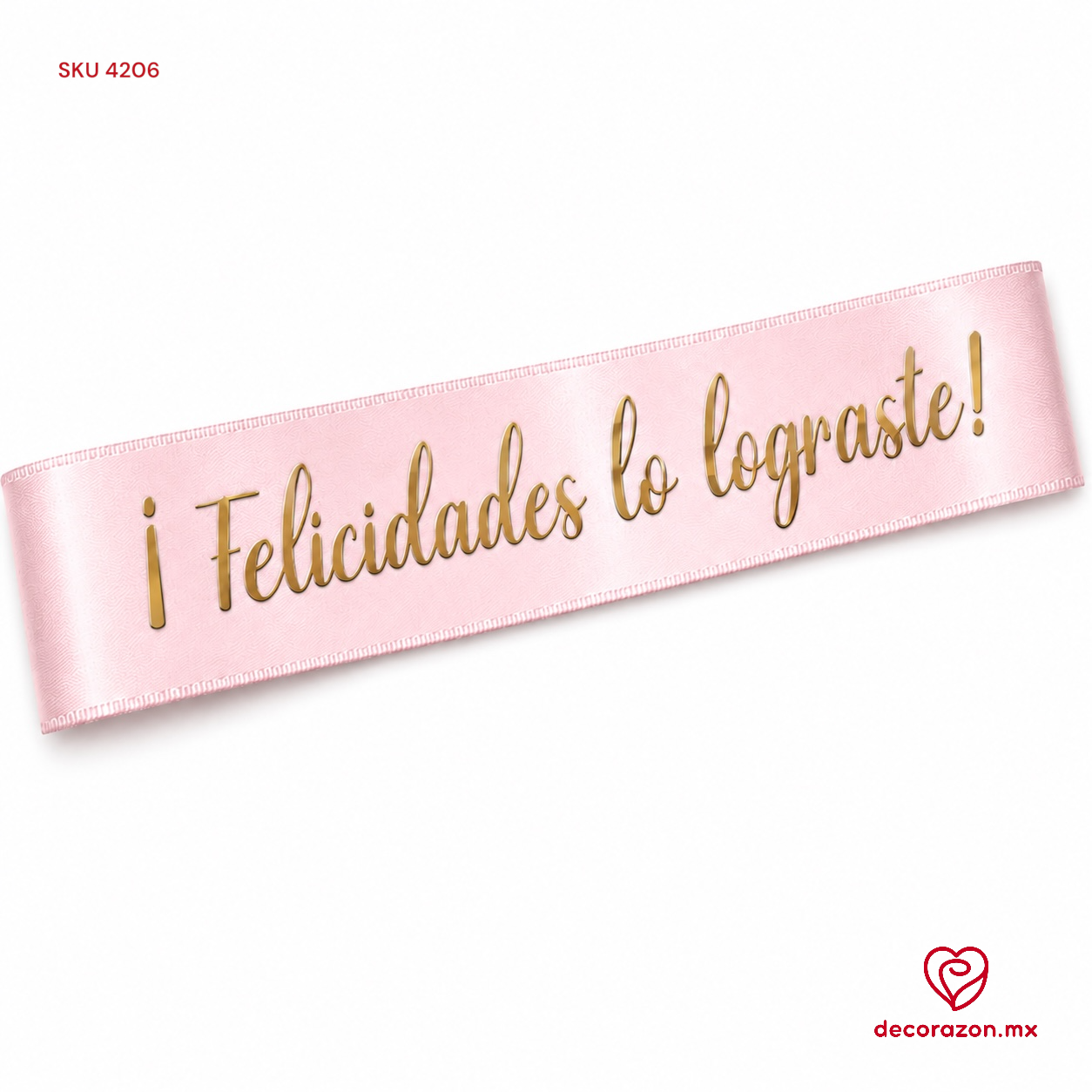 Listón rosa Felicidades lo lograste