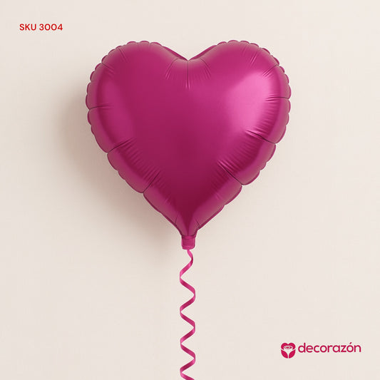 Globo Corazón metálico 18’ bugambilia