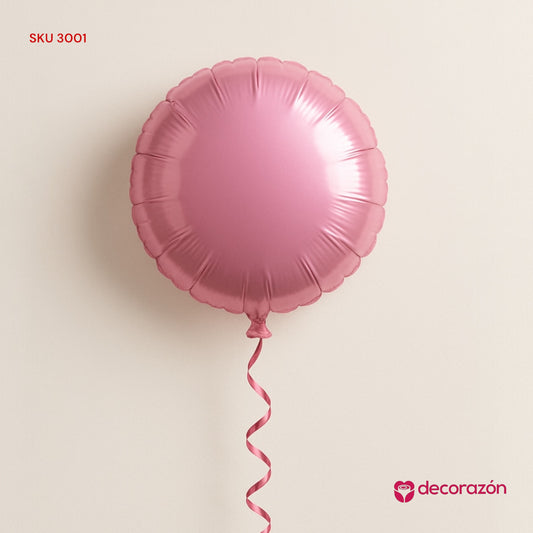 Globo metálico redondo 18’ Rosa